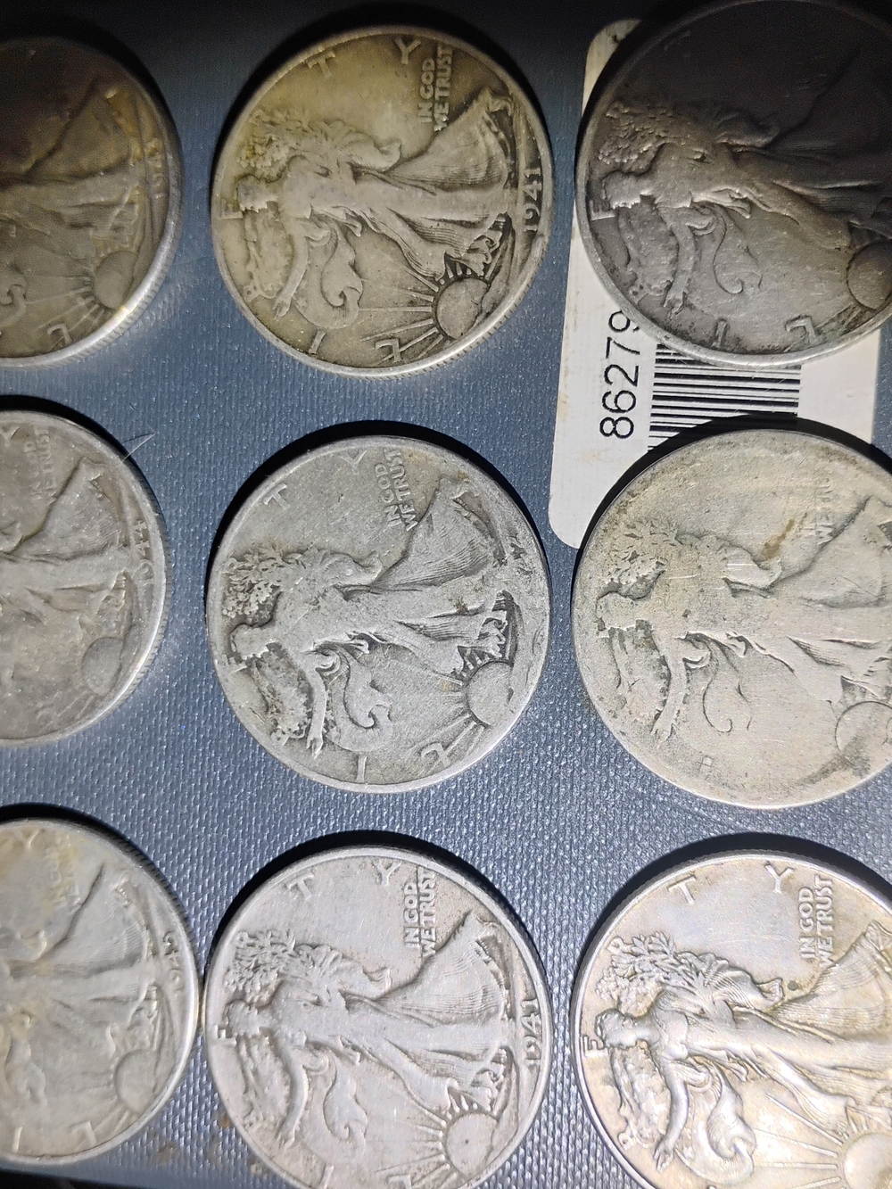 90% Sterling Silver Walking Liberty, Franklin, Kennedy 50 Cent Collectable Coins